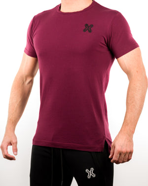 Men's Fish-Tail Lifestyle Tee - Burgundy