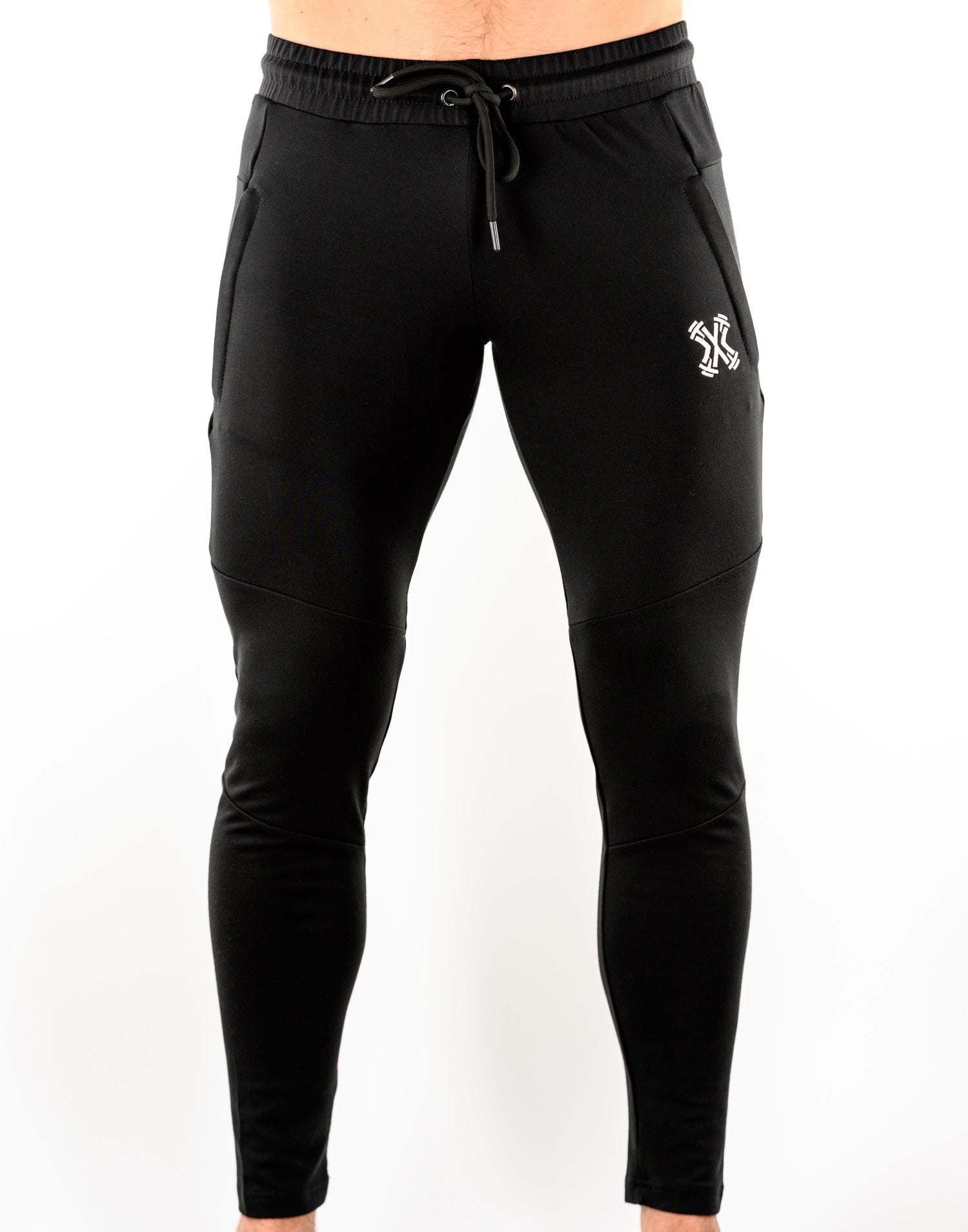 Men's Panelled Joggers - Black